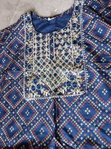 Elegant Blue Printed Kurtis Combo of 2