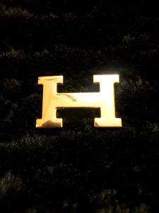 Hermes Gold Logo Belt Buckle