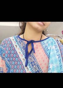 blue kaftan top