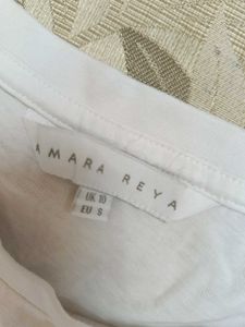 White Tee With Silver Heart Design