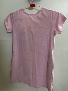 Cute Pink Patterned Long Top