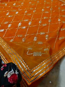 Marwadi style Orange Saree with Blouse