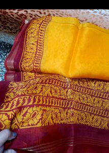 Beautiful Mustard Colour Saree