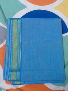 New Cotton Sky blue Colour Material (Unused)