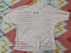 Baby Pink Net Baggy Top