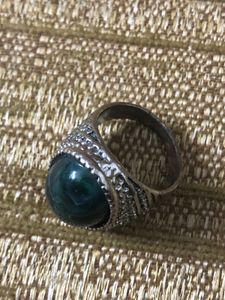 Statement Ring With Emerald Stone