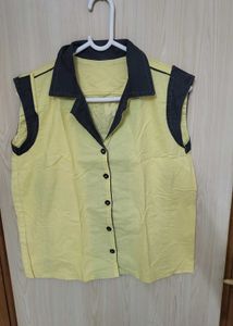 Yellow Contrast Trim Top