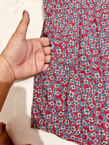 Floral Print Short Sleeve Shirt And One Tunics