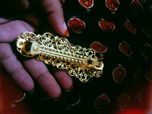 Gold Floral Hair Clip