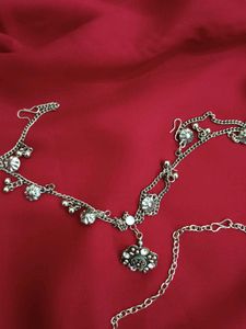 oxidised Necklace and tikla jewellery set