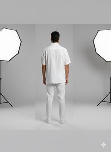 Men's White Shirt &amp; Pant Set