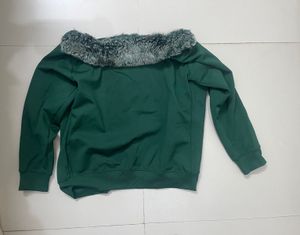 Green Fur Collar Jacket
