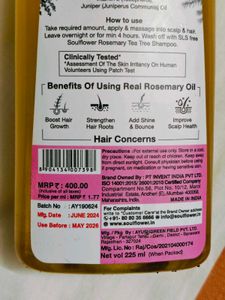 Soulflower Rosemary Lavender Hair Oil
