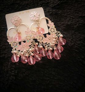 Stone Studded Drop Earrings