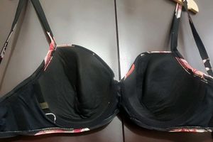 Black Bra Pink Floral Print For 38 Bust