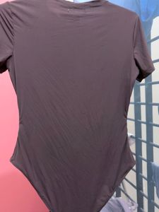 Brown Short Sleeve Bodysuit