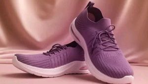 Pink Knit Sneakers