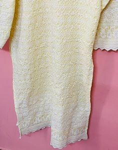 Sale ❗️Yellow Chickankari Kurti