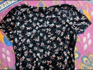 Floral Velvet Crop Top