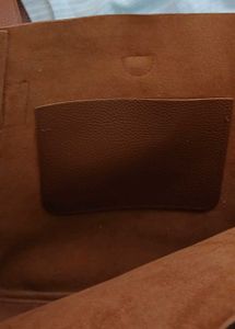 Stylish Brown Tote Bag with Tassel