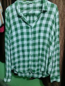 Green & White Checked Shirt