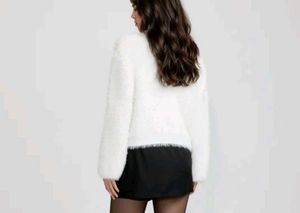 Fluffy White Sweater