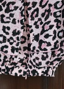 Leopard Print Ruffle Top