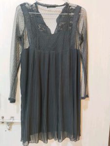 Sheer Sleeve Lace Dress