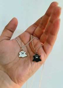 Ghosties Enamel Charm Pendent Combo🖤🤍