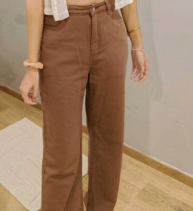 Brown Wide Leg Jeans
