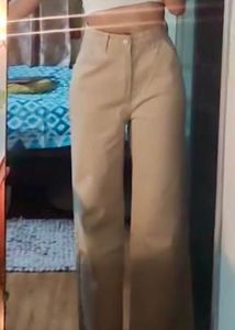 Khaki Wide Leg Pants