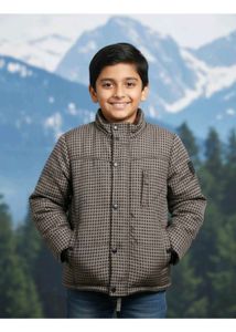Boy's Stylish Checkered Jacket