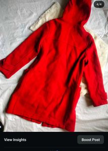 Red Toggle Coat