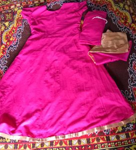 Pink Anarkali Set