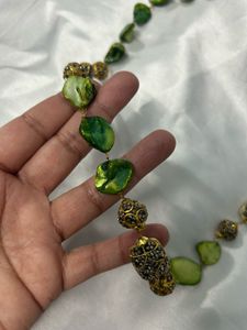 brand new classy Green Stone Beaded Necklace
