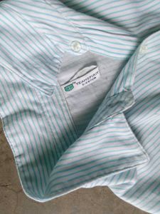 Striped Button-Down Oversized Shirt 👔💙