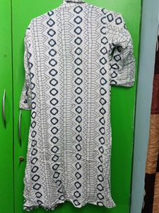 Patterned Tunic Coat Top