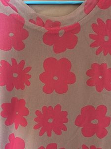 Crop Top With Pink Flowers