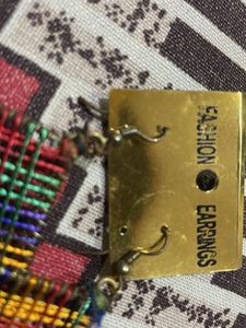 Rainbow Woven Jhumka Earrings