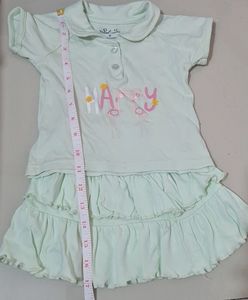 Baby Girls Daily Wear Top And Skirt 2