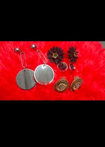 Combo Of 3 Black Earring And A Neck Piece