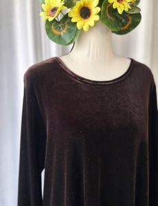 Korean Velvet Brown Maxi