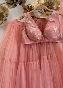 Front open blouse lehenga