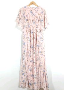 Pink Floral Maxi Dress