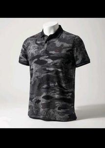 Camouflage Print Polo T-Shirt