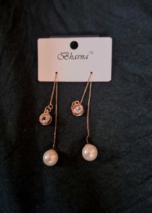 Pearl &amp; Crystal Drop Earrings