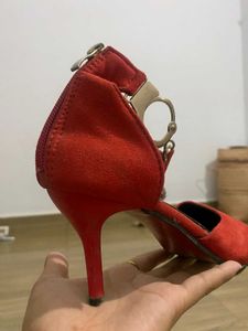 Women Heels Footwear Red