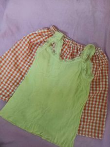 Butter Yellow Strapy Laced Top