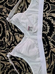 White Cotton Bra