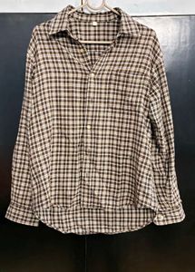 Brown Plaid Casual Shirt